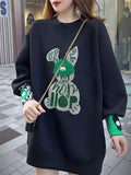 Sweatshirt for Women BlackGraphic Long  Woman Tops