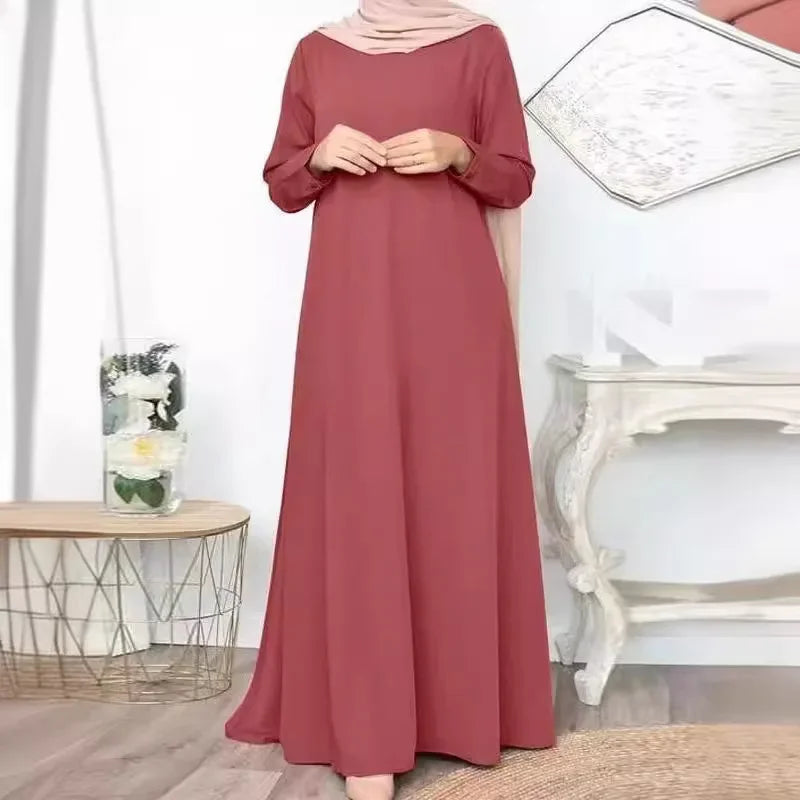 Solid Loose Abaya For Women