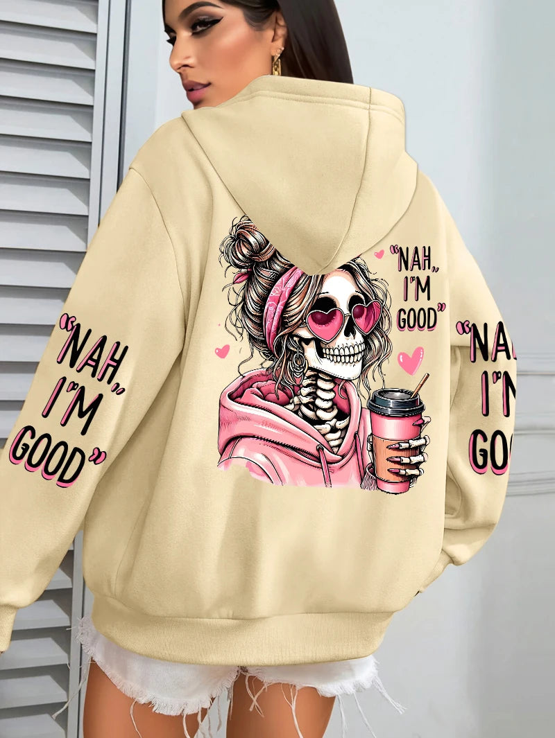 Expensive Talks Back Funny Printing Womens Hoodie